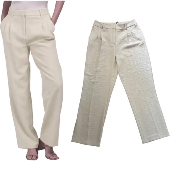 Christian Lacroix Pants - New Christian Lacroix beige suit classic casual pants trousers 10 M